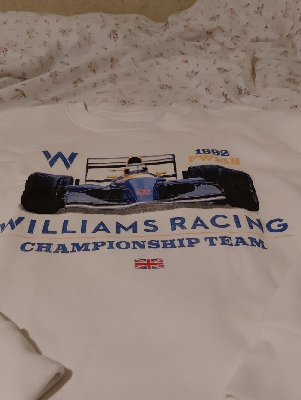 Hollister Cream Williams Racing Graphic Crewneck
